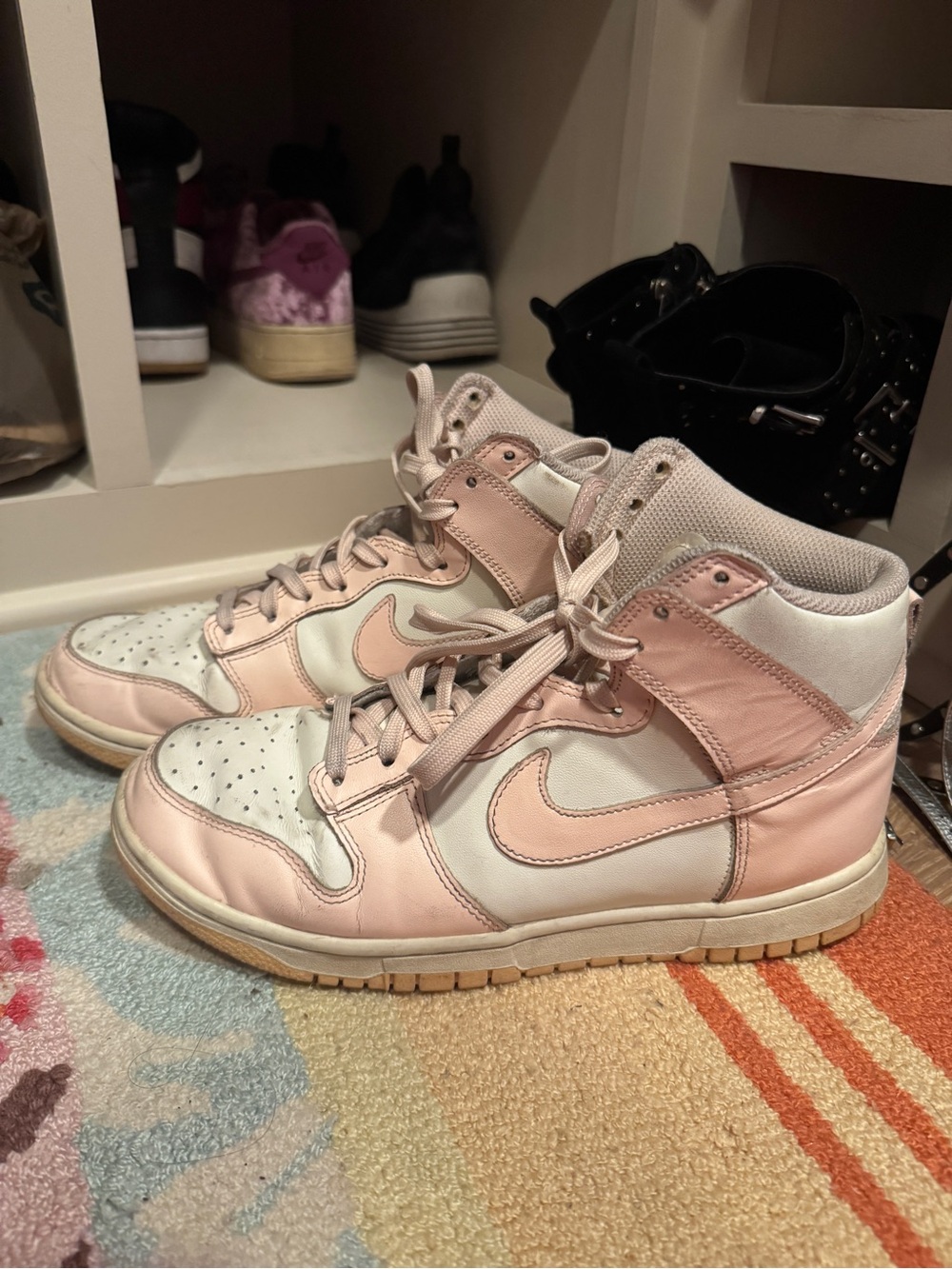 Nike Pink and White dunks